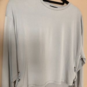 NEW Zara long sleeve laced up top